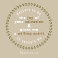 Typography of bible verse from Plasm