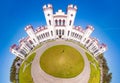 Restored ancient castle-palace of Puslovsky Kossovo, Belarus