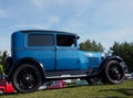 Restored Antique Blue Ford Car