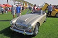 Restored Austin Healy Sports Car With Wire Wheels