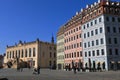 Restored Barock-Houses, traffic museum, Neumarkt, Dresden-city, Germany