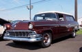 Restored Burgundy Ford Interceptor Ranch Wagon Royalty Free Stock Photo