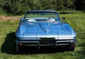 Restored Classic Blue Corvette Stingray Convertible Royalty Free Stock Photo