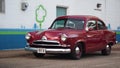 Restored Classic Dark Red Car