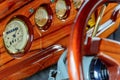 Restored ford streetrod dash Royalty Free Stock Photo