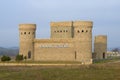 The restored fortress of the ancient city of Shemakha in the January afternoon. Azerbaijan Republic