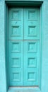 Restored Front Door Painted Aqua Color