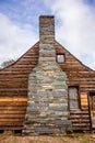 Restored historic wood house in the uwharrie mountains forest