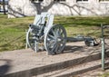 Restored Japanese howitzer on the grounds of the Grayson County Courthouse in Sherman, Texas.