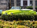 Restored Lime Green Convertible In Havana Cuba