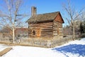 Restored log cabin Royalty Free Stock Photo