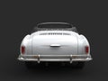 Restored old vintage white cabriolet car - tail view