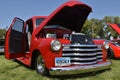 Restored 1949 Red Chevy Pickup