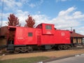 Restored Red Missouri-Kansas-Texas Line Caboose