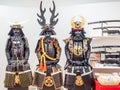 Restored and replica samurai armor on sale in Odaiba, Tokyo, Japan