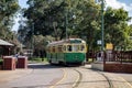 Restored retro Melbourne W7 tram No. 1017 in Whiteman Park in Perth, Western Australia
