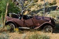 Restored Rusty old historic vehicle in a desert