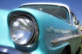 Restored 1950s Classic Muscle Car Hot Rod Front End Headlight Royalty Free Stock Photo