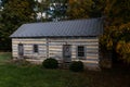 Restored Traditional Log Cabin House - Union, West Virginia Royalty Free Stock Photo