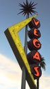 A Restored Vintage Vegas Sign, Fremont East District, Las Vegas, NV, USA