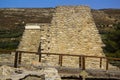 The restored wall of the palace of Knossos