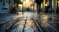 Restored wooden sidewalks now line the streets transporting visitors back in time as they explore the town Royalty Free Stock Photo