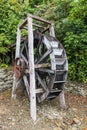 Restored wooden watermill wheel Royalty Free Stock Photo