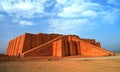 Restored ziggurat in ancient Ur, sumerian temple, Iraq Royalty Free Stock Photo