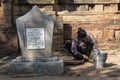 Restorative woman working, Bagan