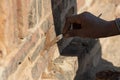 Restorative woman working, Bagan