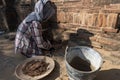 Restorative woman working, Bagan