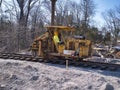Restoring an Old Railroad Train Track Royalty Free Stock Photo