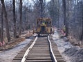 Restoring an Old Railroad Train Track Royalty Free Stock Photo