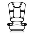 Restraint baby car seat icon, outline style