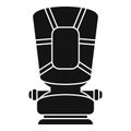 Restraint baby car seat icon, simple style