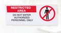 Restricted Area Authorized Personnel Only Symbol Sign Royalty Free Stock Photo