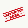 restricted area rubber stamp sign design