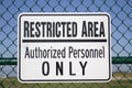 Restricted Area Sign Royalty Free Stock Photo