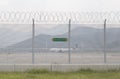 Restricted area signboard hongkong airport