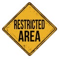 Restricted area vintage rusty metal sign Royalty Free Stock Photo