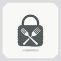 Restricted Diet Padlock Icon Royalty Free Stock Photo