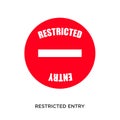 restricted entry logo Royalty Free Stock Photo