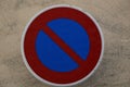 Restricted parking zone sign, road sign Royalty Free Stock Photo