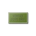 Restricted users only sign green rectangle textured metallic embossed text symbol Royalty Free Stock Photo