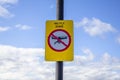 Restricted zone for the flight of drones quadcopters Royalty Free Stock Photo