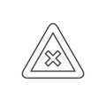 Restriction sign line outline icon