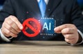 Restrictions on the use of AI. Limitations on AI implementation Royalty Free Stock Photo