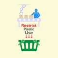 Restrict Plastic Use Royalty Free Stock Photo