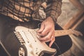Restringing Guitar Royalty Free Stock Photo