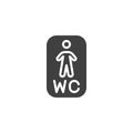 Restroom for boys vector icon